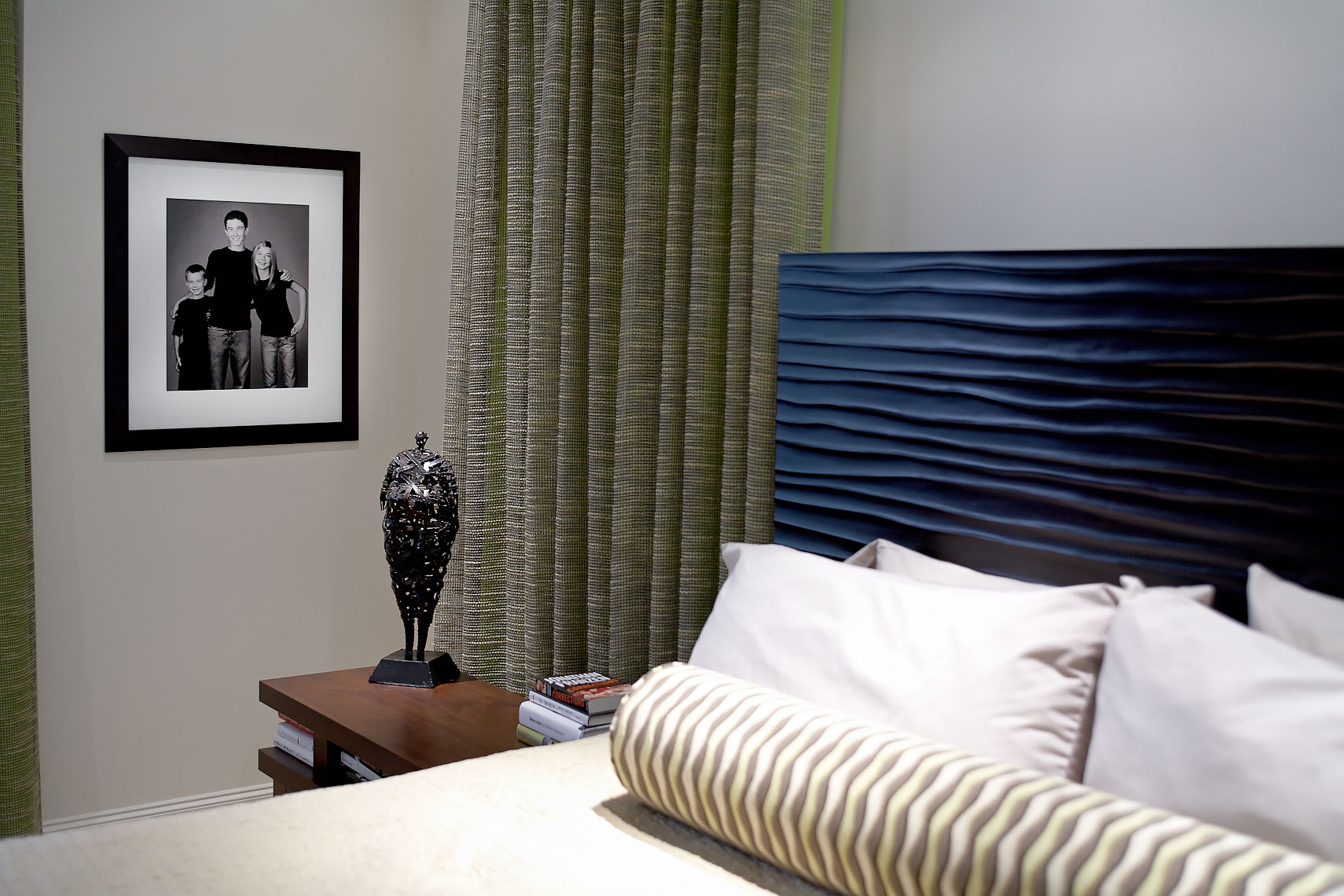  Vander Linden home gallery wall portrait in the bedroom  by Dallas, Texas photographer John Derryberry Photography