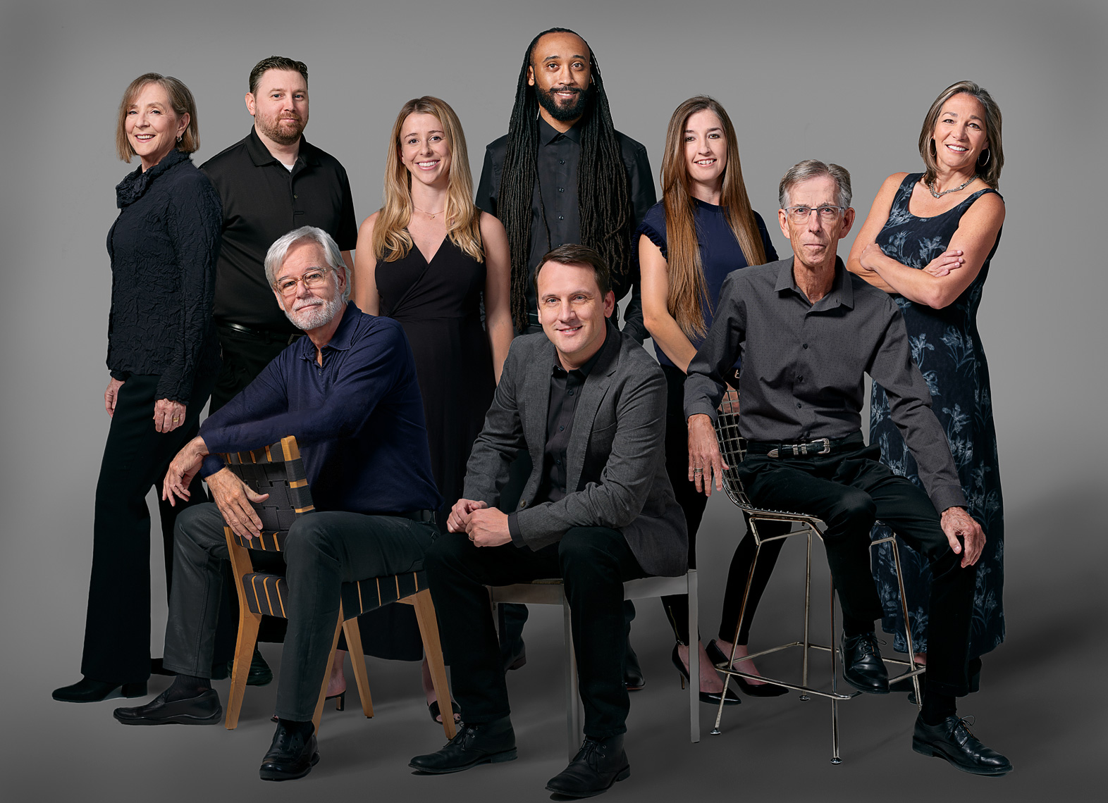 Group portrait of Oglesby Greene Architects photographed in the studio in Dallas, Texas by John Derryberry Photography