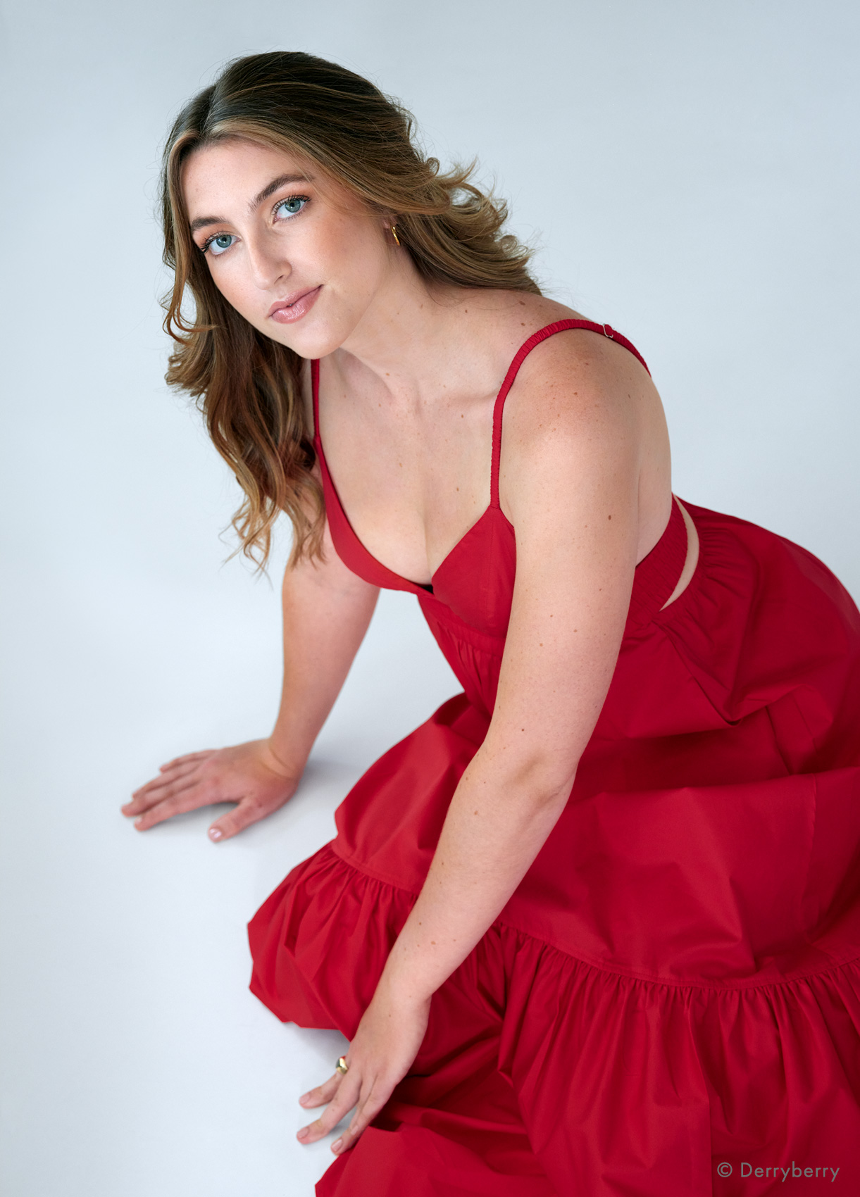 College senior picture in the studio in Dallas, Texas