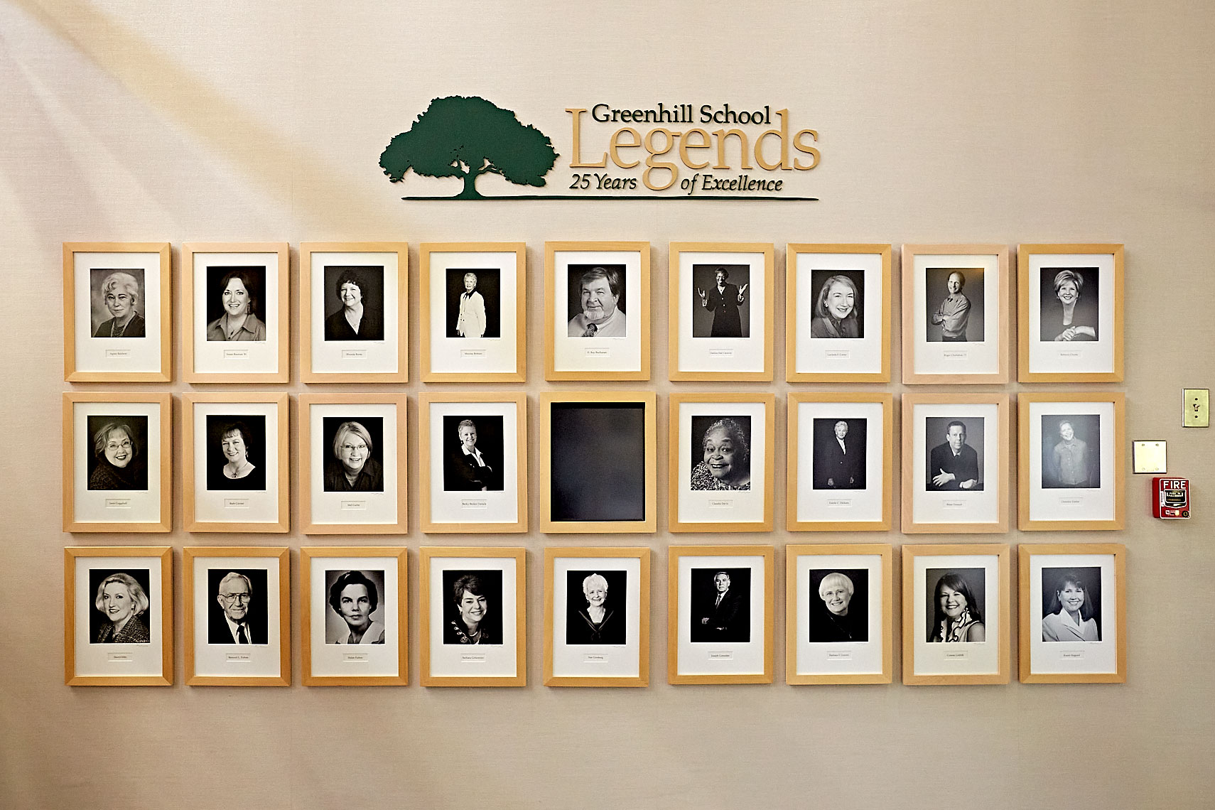 Greenhill School Legends Portrait Gallery in the library  in Dallas, Texas by photographer John Derryberry Photography
